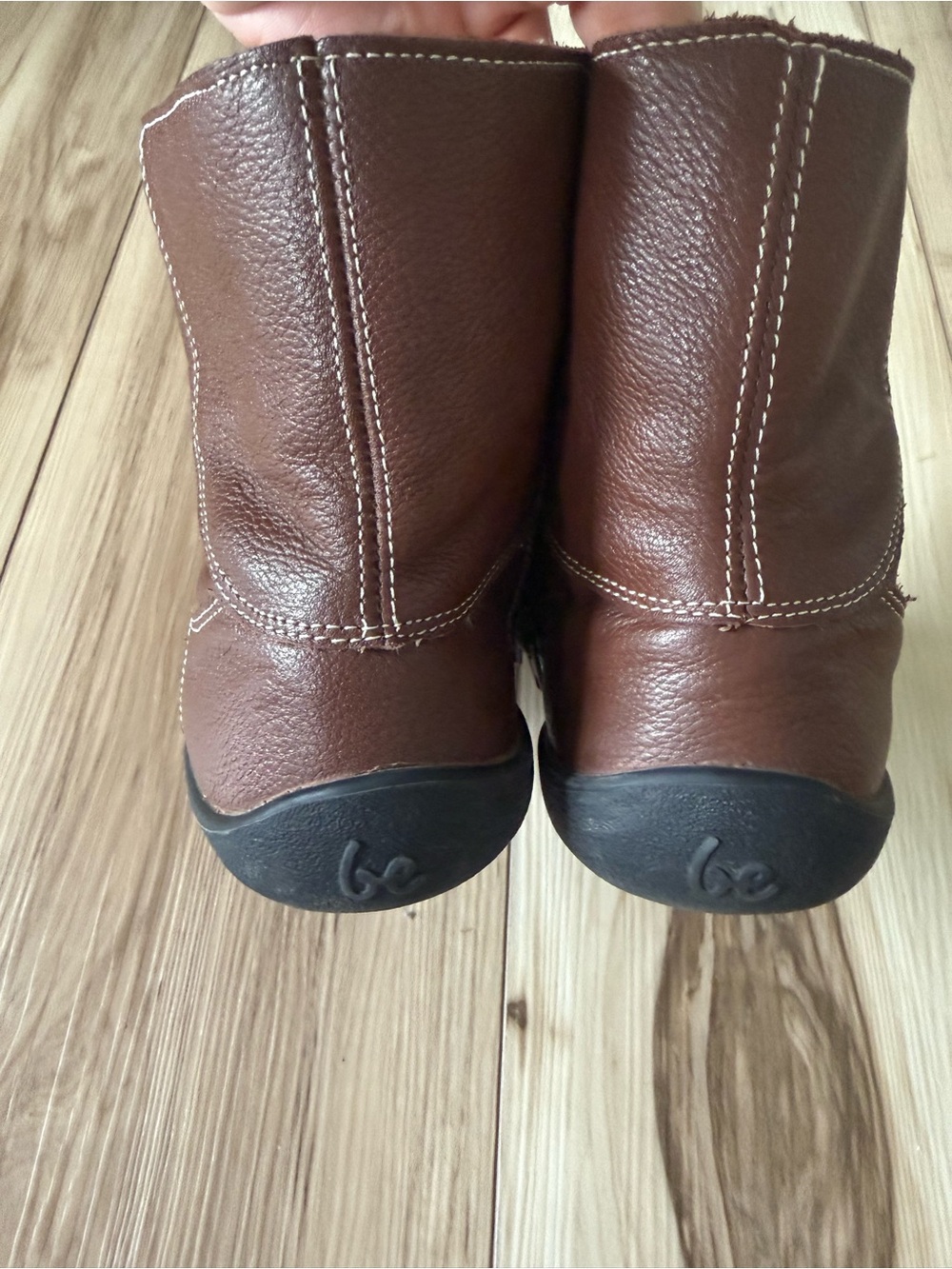 Womans Be Lenka Brown Leather Ankle Boots - Sherpa lined - Picture 6 of 10
